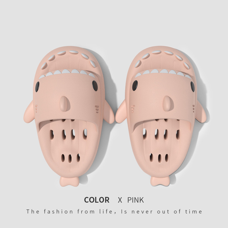 Shark Massage Bottom Slippers Adult Couple Non-Slip Bathroom Leaking Slippers Trend Outdoor Funny Home Cute Sandals image 4