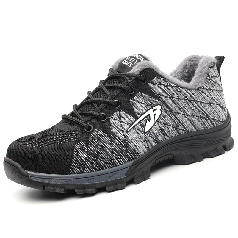 Anti-Smashing Anti-Stab Penetration Breathable Non-Slip Safety Shoes Men's Breathable Wear-Resistant Flying Woven Work Shoes