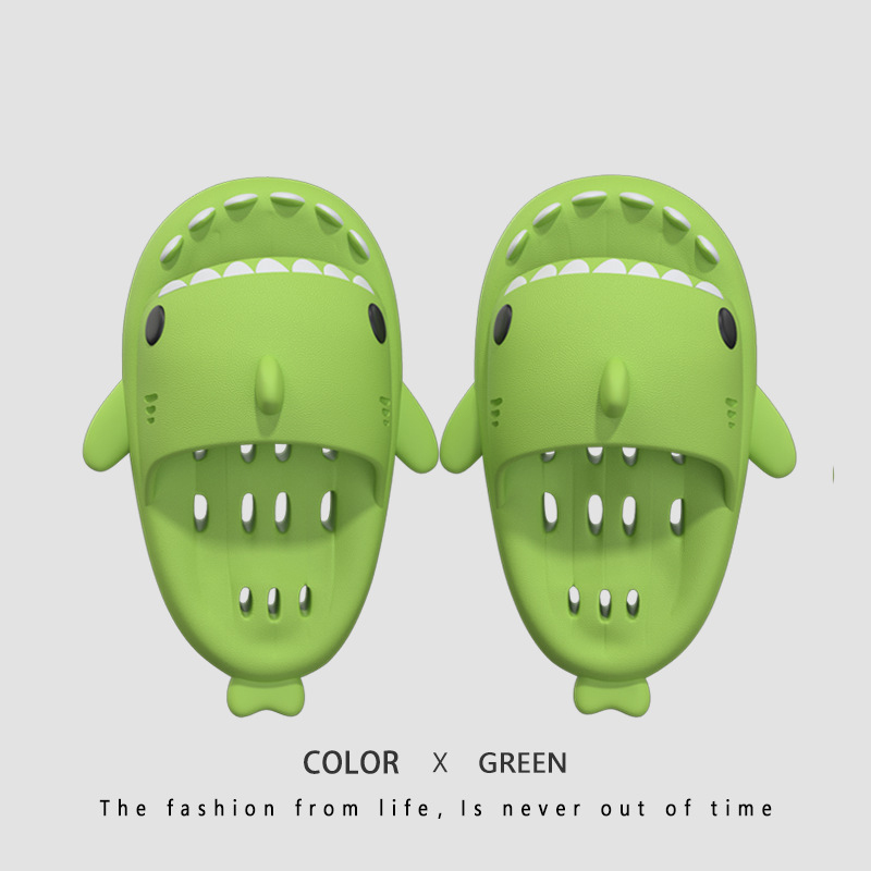 Shark Massage Bottom Slippers Adult Couple Non-Slip Bathroom Leaking Slippers Trend Outdoor Funny Home Cute Sandals image 5