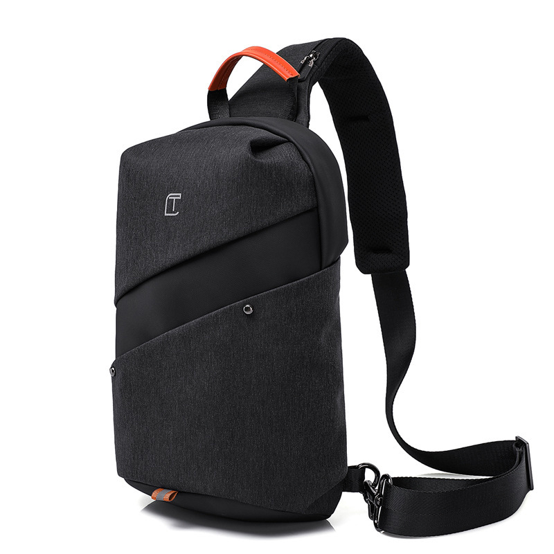 Chest Bag Men's Korean Version Messenger Bag Men's Trend Usb Shoulder Bag Sling Bag