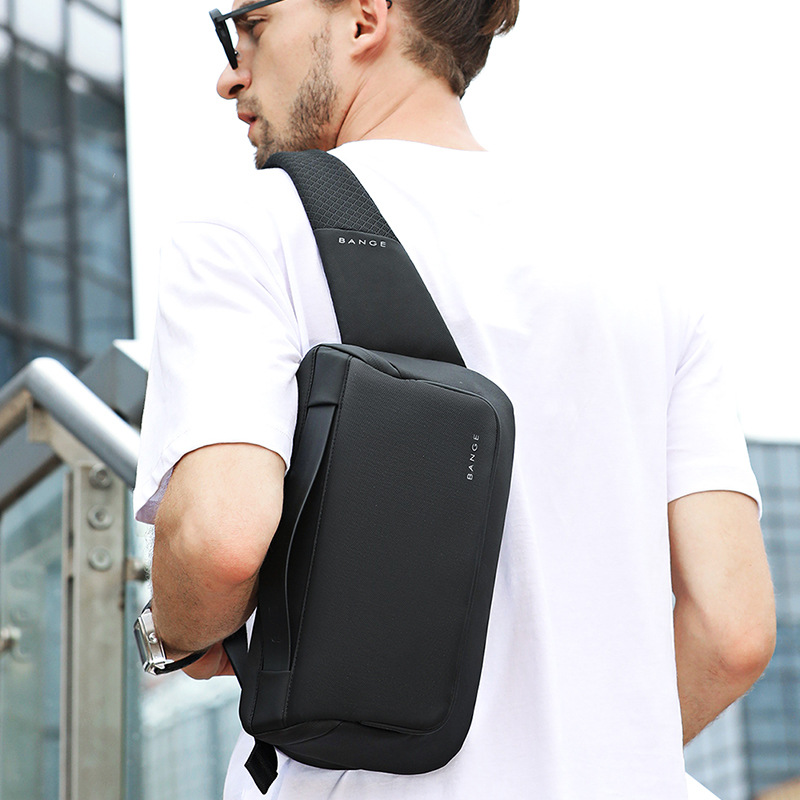 Sports And Leisure Chest Bag Business Waist Bag Trendy Fashion Thin Messenger Bag