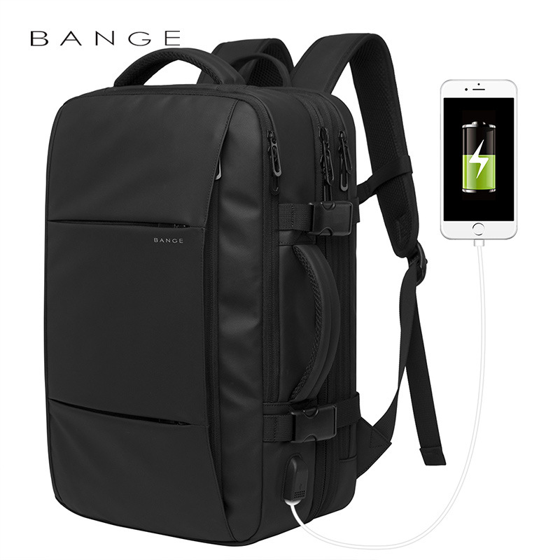 BANGE Backpack Male College Student Computer Backpack Men's Large Capacity Business Travel