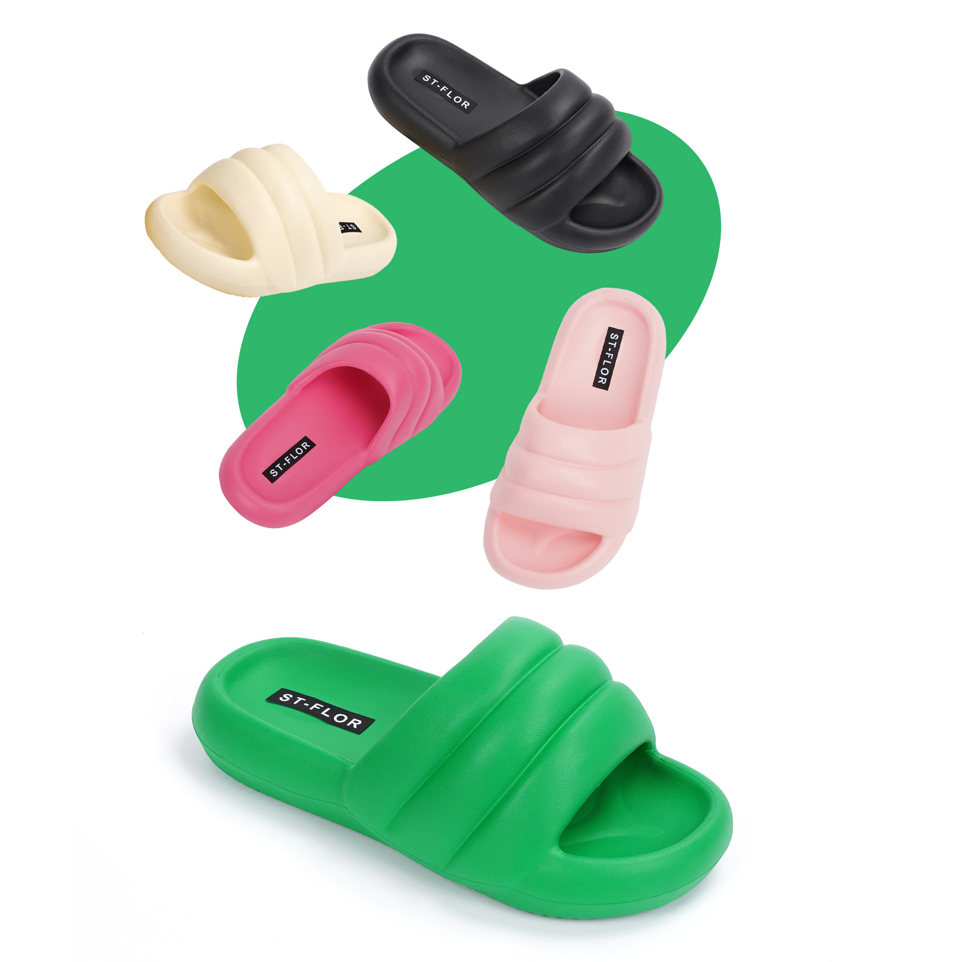 Step On Shit Slippers EVA Rubber Plastic Simple Leisure Home Men And Women Tide Slippers Flat Bottom Slippers Wear Slippers