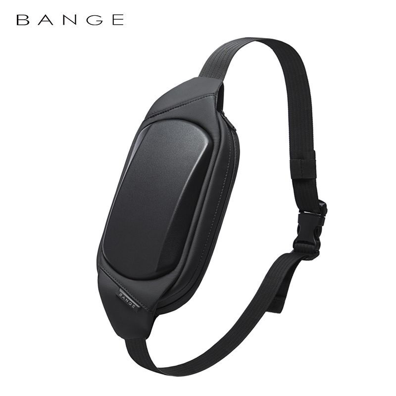 BANGE New Waist Bag Men's Chest Bag Waterproof Shoulder Bag Korean Version EVA Hard Shell Messenger