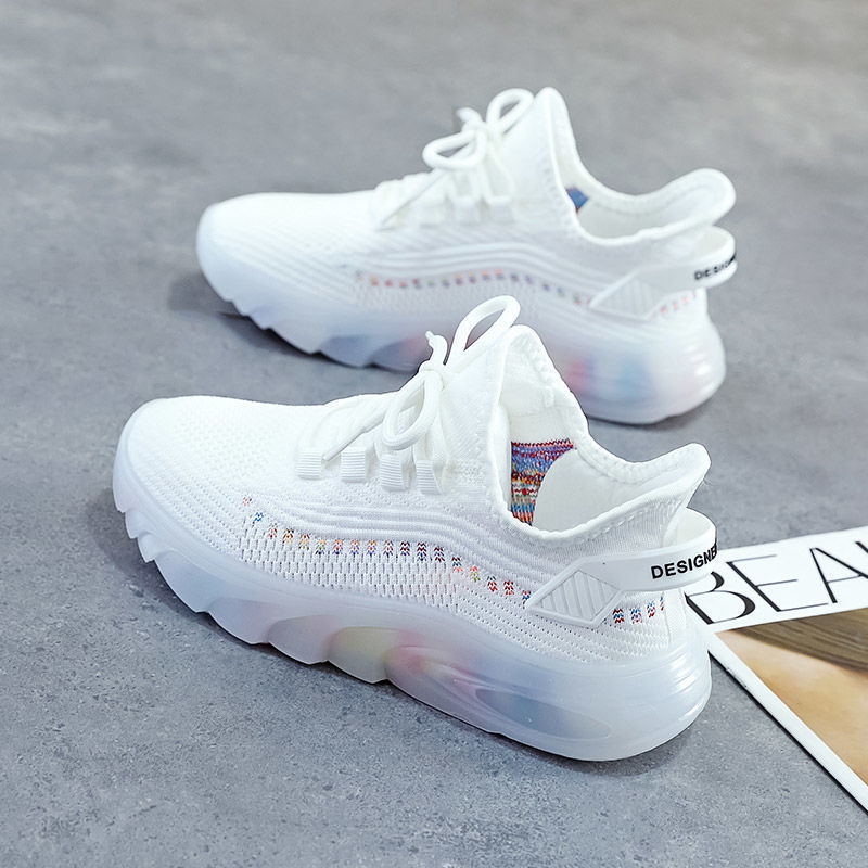 Spring And Summer Trend All-Match Korean Lace-Up Women's Sneakers Jelly Bottom Net Red Shoes Low-Top Breathable Casual Shoes image 5