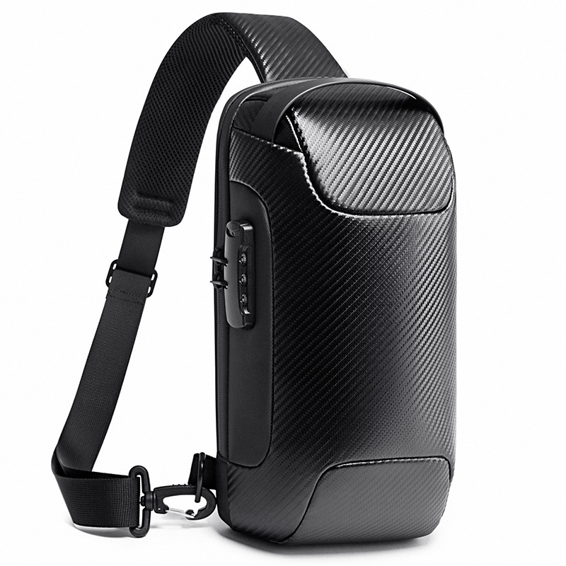 Bange Men's New Chest Bag Messenger Waterproof Shoulder Bag USB Business Trend Shoulder Bag Chest