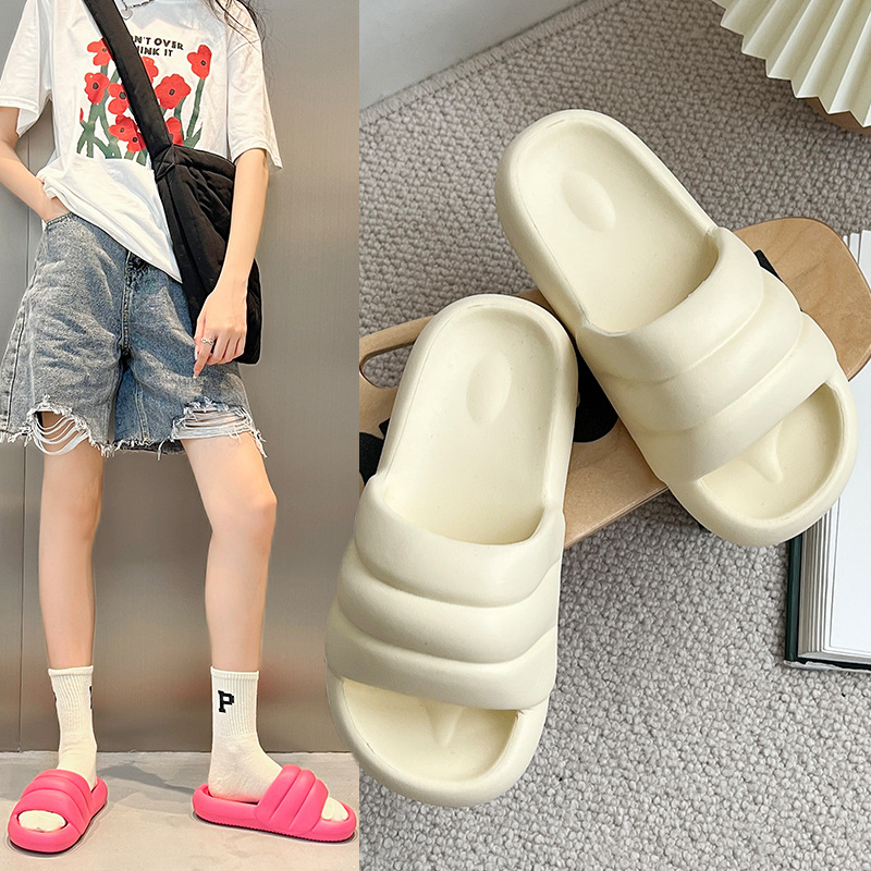 Step On Shit Slippers EVA Rubber Plastic Simple Leisure Home Men And Women Tide Slippers Flat Bottom Slippers Wear Slippers image 4