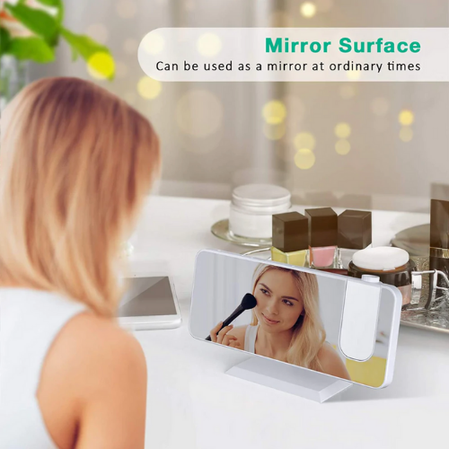 Temperature And Humidity Multi-Function Radio Projection Alarm Clock Creative LED Mirror Clock