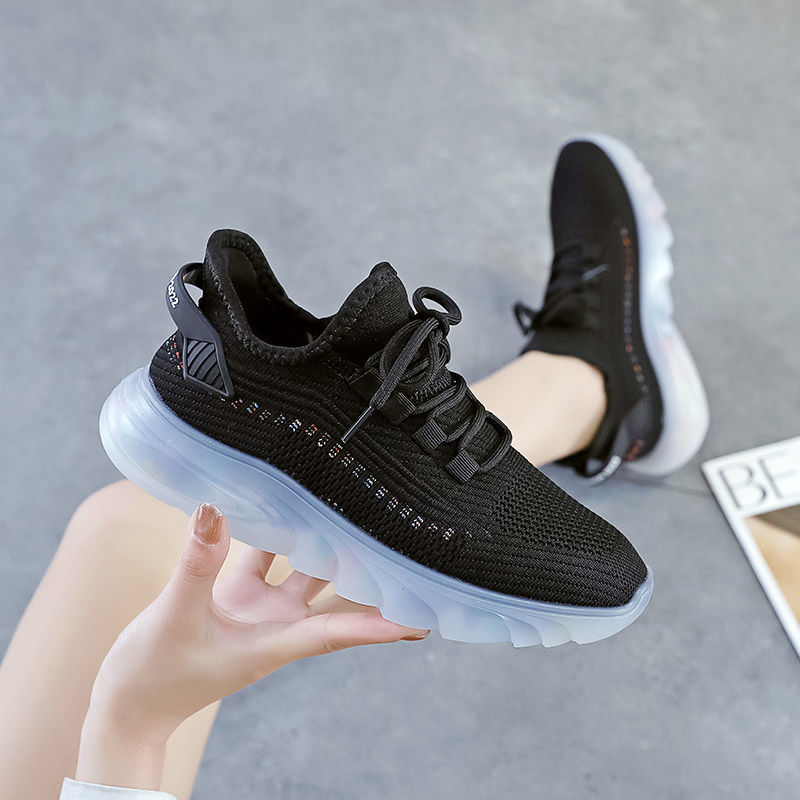 Spring And Summer Trend All-Match Korean Lace-Up Women's Sneakers Jelly Bottom Net Red Shoes Low-Top Breathable Casual Shoes image 3
