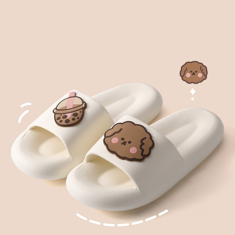 Summer Bow Cute Thick Bottom Slippers Female Student Ins Style Home Non-Slip Sandals And Slippers Can Be Worn Outside