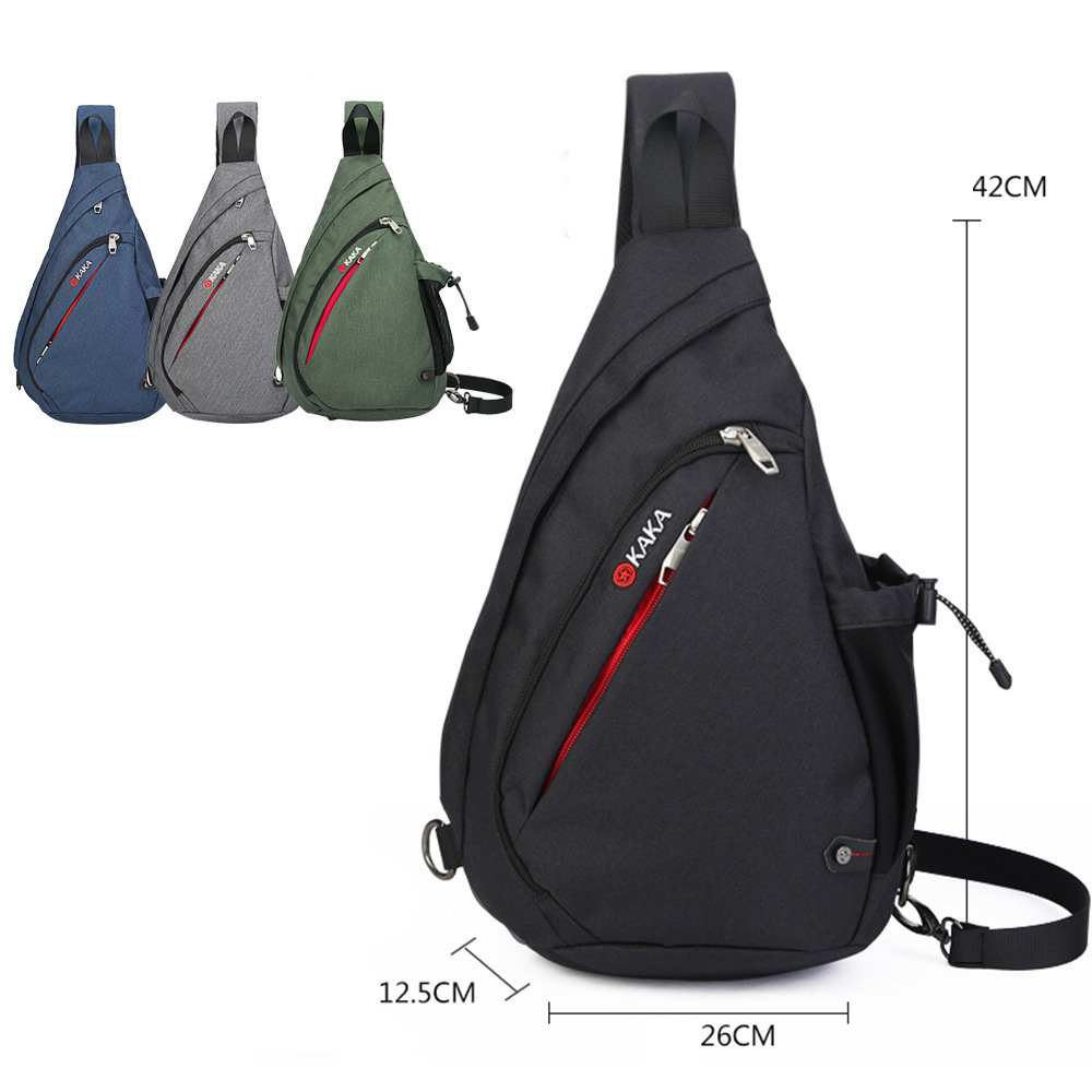 High Quality Men's Chest Bag Cotton And Linen Texture Messenger Triangle Bag Water Drop Bag Bicycle