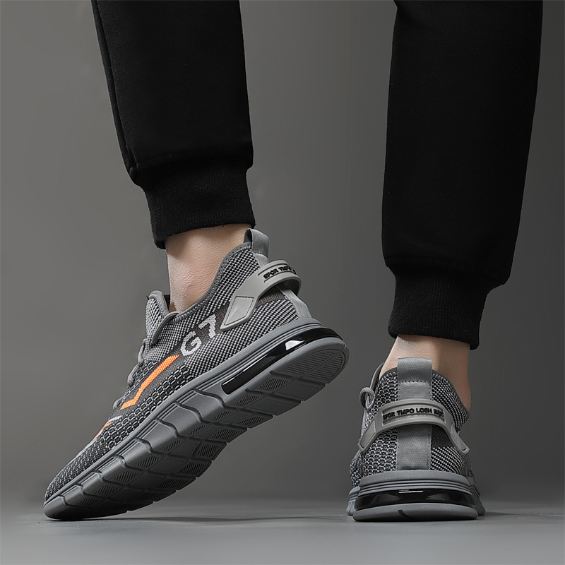 Flying Woven Sports Men's Shoes Summer Breathable Casual Shoes Trend Mesh Coconut Shoes Men's Running Shoes image 5