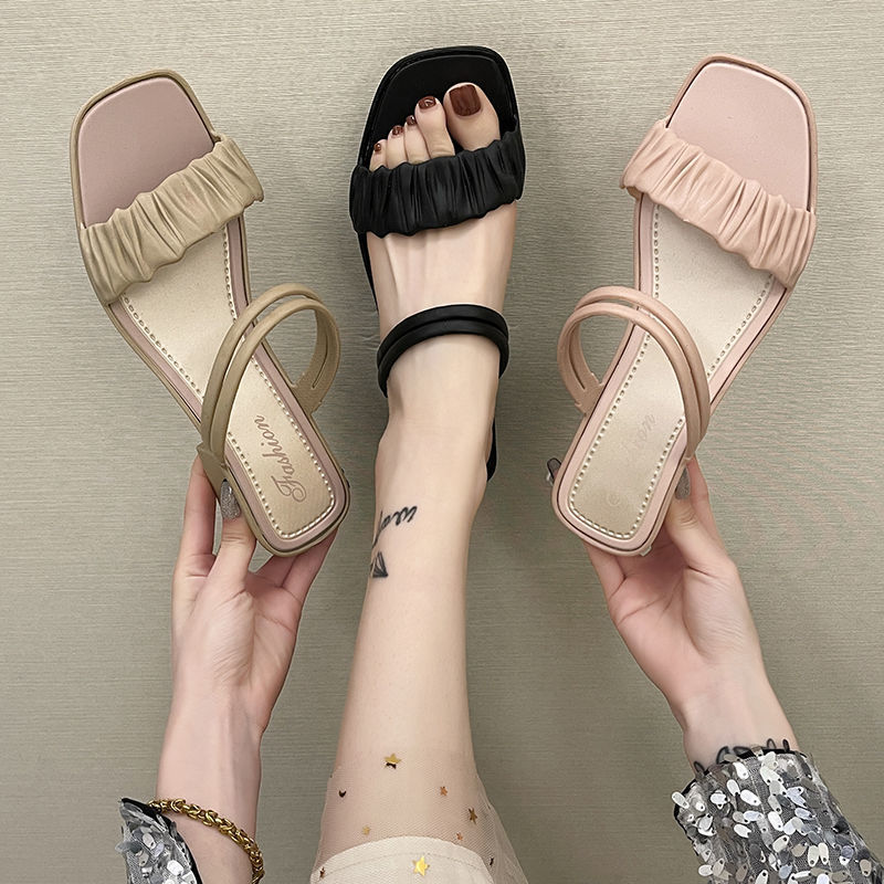 Sandals Women's Fairy Style Summer Dual-Use Wedge Heel Sandals And Slippers Net Red Ins All-Match Women's Single Shoes image 4