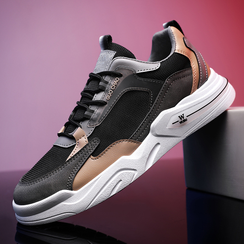 Low-Top Men's Shoes Trendy Men's Round Toe Sneakers Mesh Breathable Shoes Casual Sports Shoes image 6