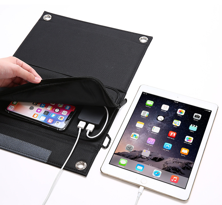 New-Waterproof-SUN-POWER-Solar-Charger-5V-21W-Solar-Folding-Bag-for-Charging-Mobile-Phones