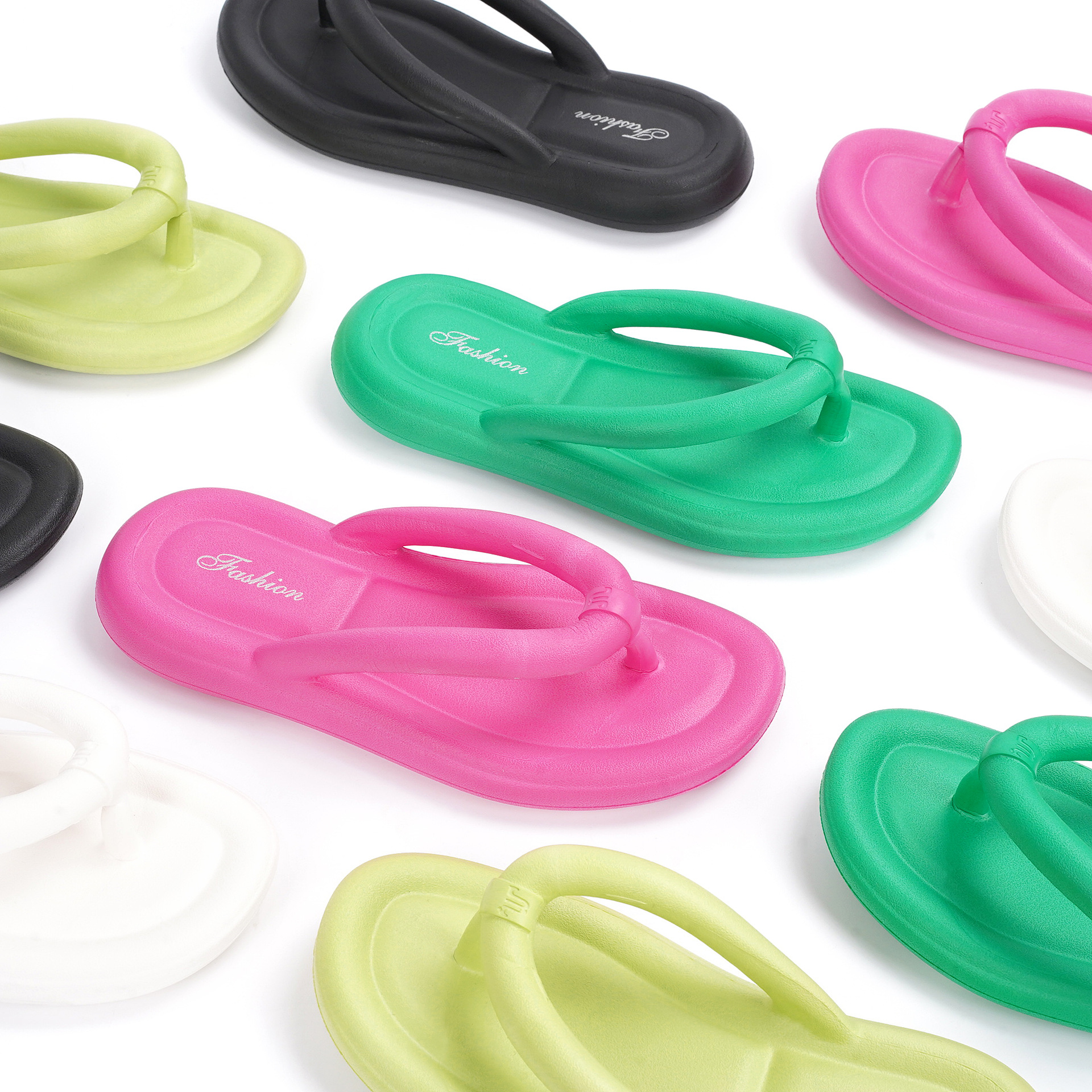 EVA Rubber And Plastic Stepping On Shit Touching Flip-Flops Casual Ladies Beach Flip-Flops For Outer Wear