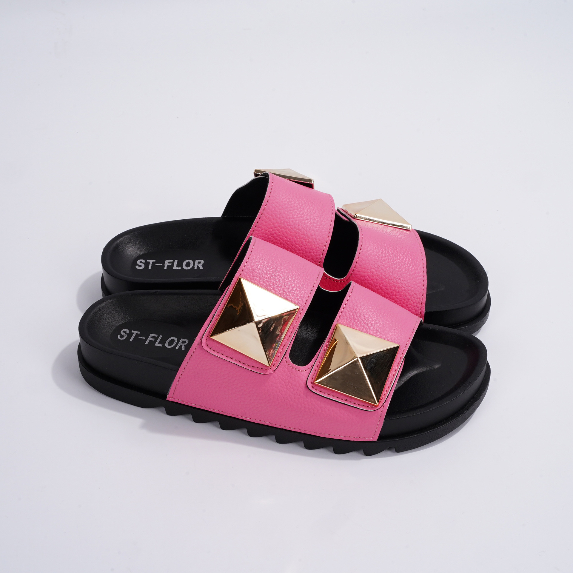 Summer Casual Liuding Double Button One Word Flat Bottom Sandals And Slippers Thick Bottom Outer Wear Slippers image 5