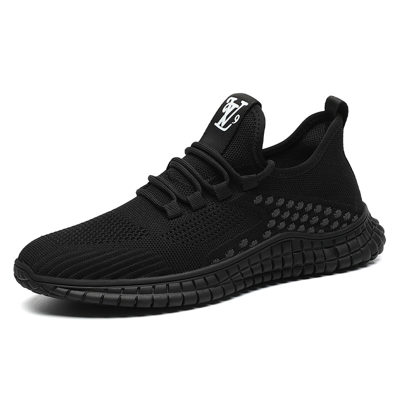 Flying Woven Sports Men's Shoes Summer Breathable Casual Shoes Trend Mesh Coconut Shoes Men's Running Shoes