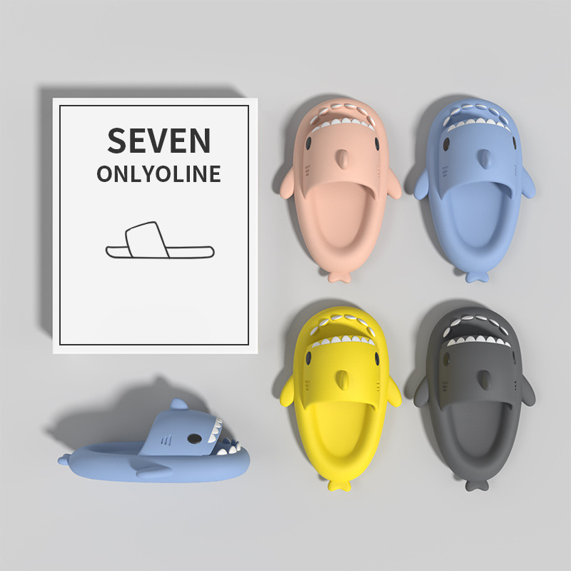 Thick-Soled Shark EVA Slippers Home Children's Non-Slip Soft-Soled Baby Sandals Indoor Sandals And Slippers Summer