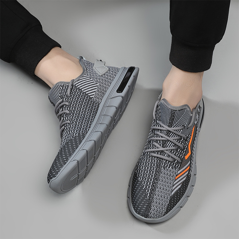 Flying Woven Sports Men's Shoes Summer Breathable Casual Shoes Trend Mesh Coconut Shoes Men's Running Shoes image 7