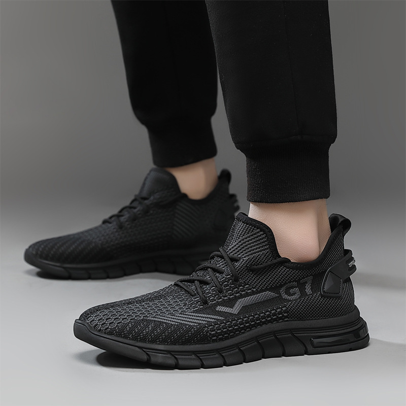 Flying Woven Sports Men's Shoes Summer Breathable Casual Shoes Trend Mesh Coconut Shoes Men's Running Shoes image 6
