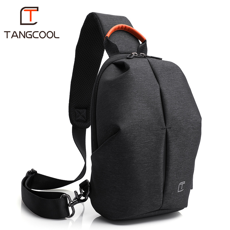 Chest Bag Men's Korean Version Waterproof Messenger Bag Casual Trend USB Shoulder Bag Sling Bag