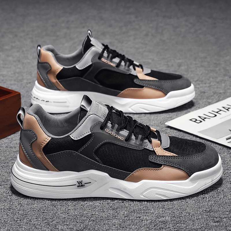 Low-Top Men's Shoes Trendy Men's Round Toe Sneakers Mesh Breathable Shoes Casual Sports Shoes image 3