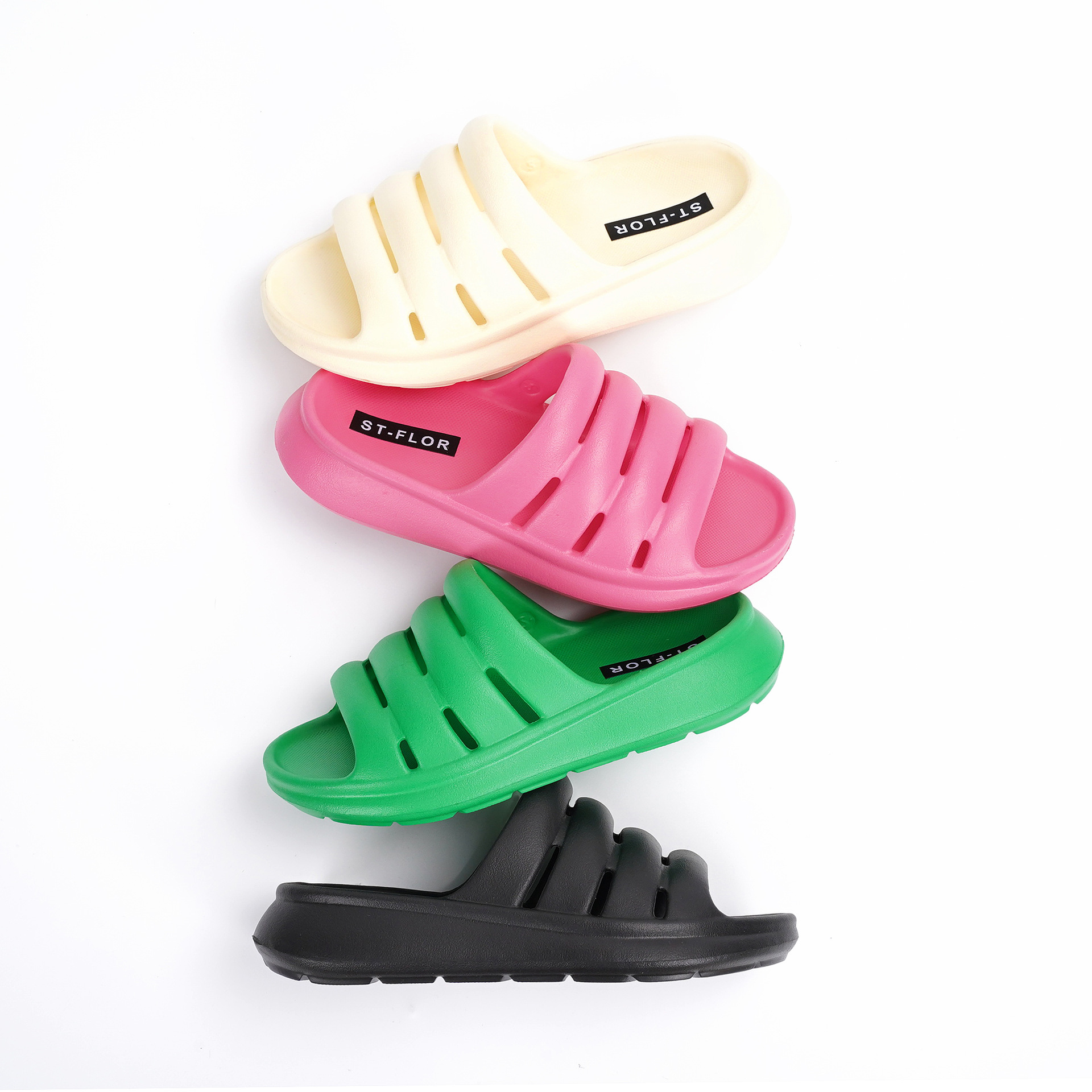 EVA Rubber And Plastic Slippers Casual Flat Bottom Couple Trend Shoes Men And Women Slippers Outer Wear