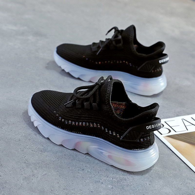 Spring And Summer Trend All-Match Korean Lace-Up Women's Sneakers Jelly Bottom Net Red Shoes Low-Top Breathable Casual Shoes image 6