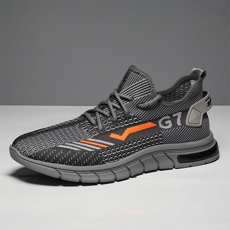 Flying Woven Sports Men's Shoes Summer Breathable Casual Shoes Trend Mesh Coconut Shoes Men's Running Shoes image 3