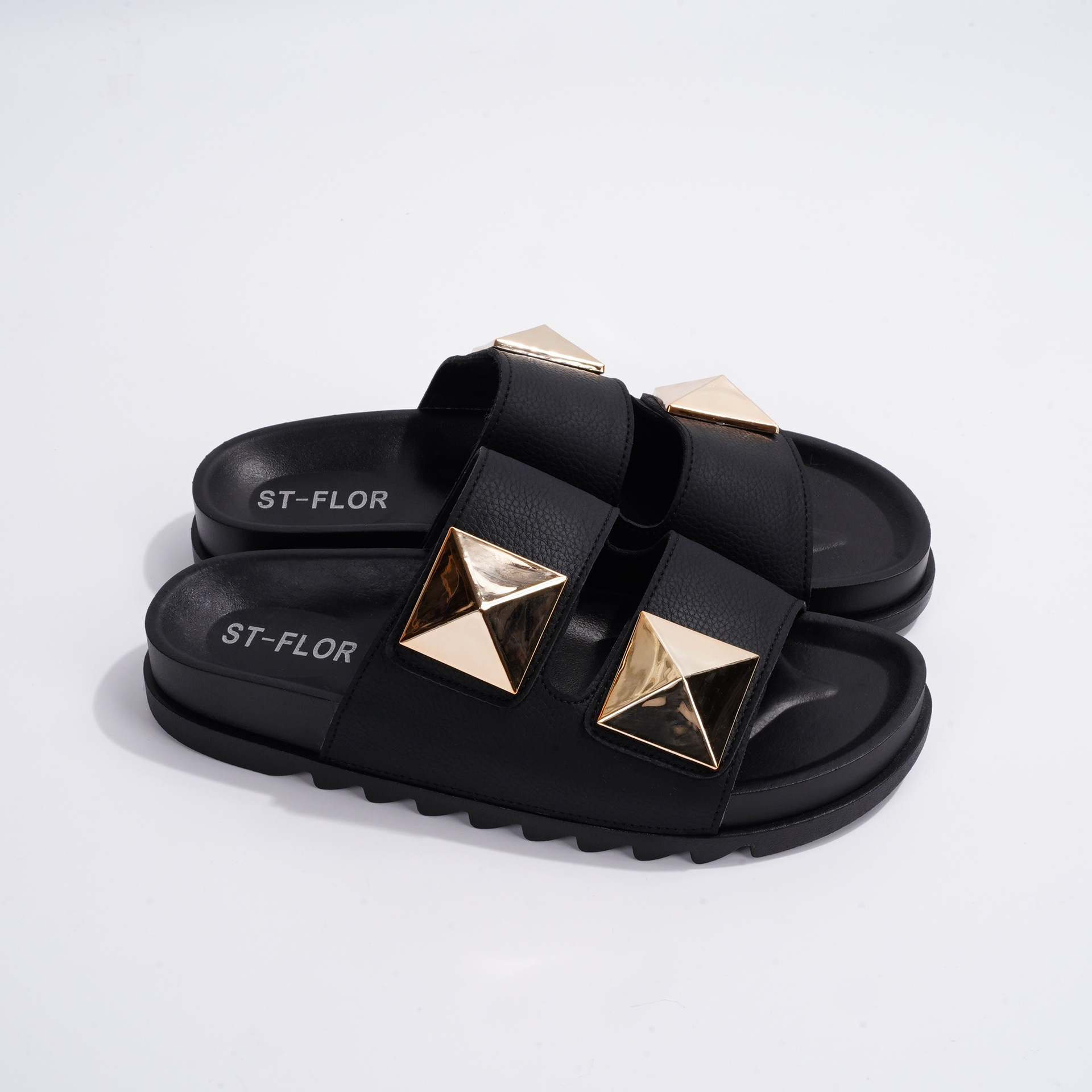 Summer Casual Liuding Double Button One Word Flat Bottom Sandals And Slippers Thick Bottom Outer Wear Slippers image 6