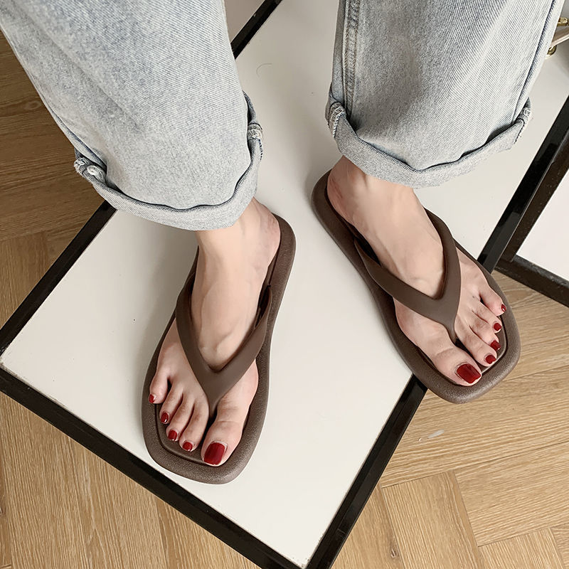 Flip-Flops Ladies Ins Trend Outside Wear Soft Bottom Summer Sandals Beach Flip-Flops Outside Wear image 7