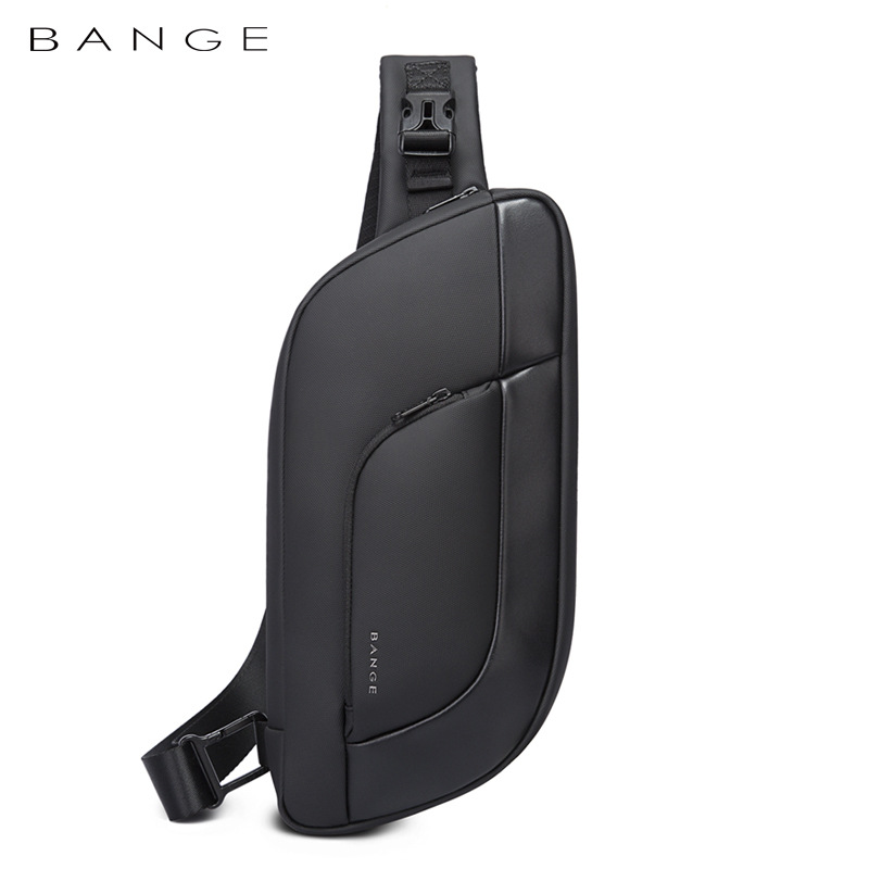BANGE Men's New One-Shoulder Chest Bag Korean Version Fashion Function Messenger Couple Men's Bag