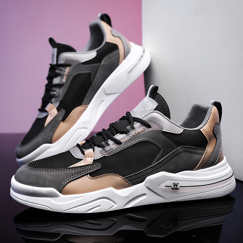 Low-Top Men's Shoes Trendy Men's Round Toe Sneakers Mesh Breathable Shoes Casual Sports Shoes image 7