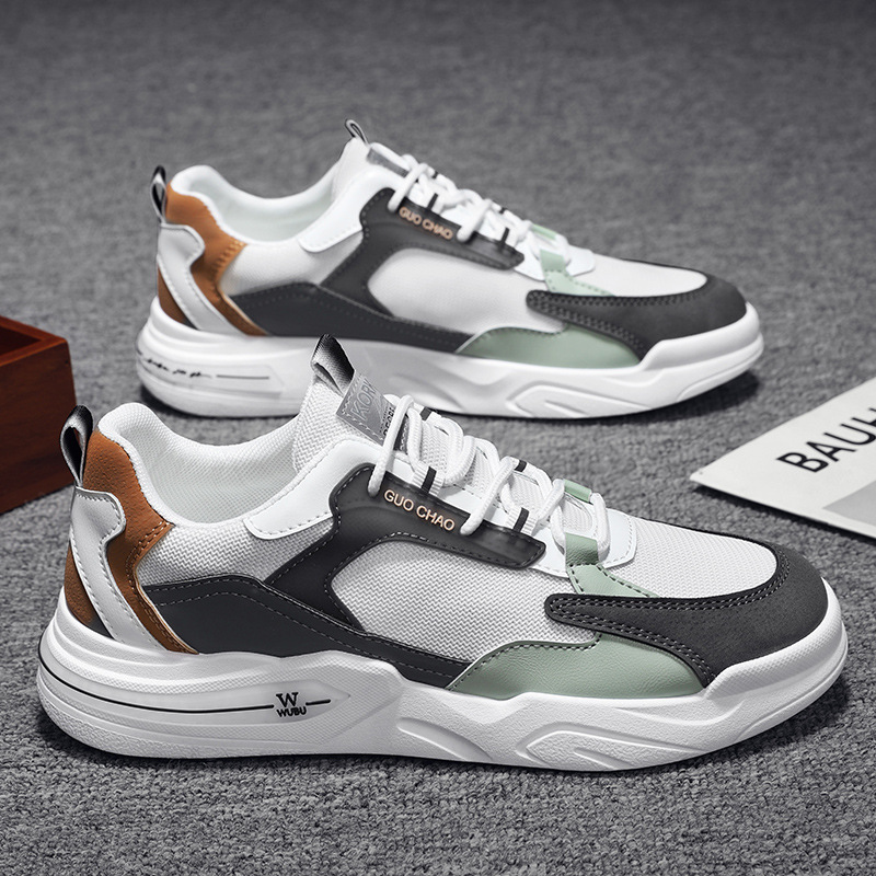 Low-Top Men's Shoes Trendy Men's Round Toe Sneakers Mesh Breathable Shoes Casual Sports Shoes image 4