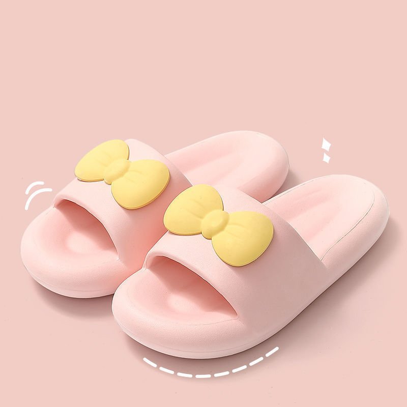 Summer Bow Cute Thick Bottom Slippers Female Student Ins Style Home Non-Slip Sandals And Slippers Can Be Worn Outside image 12