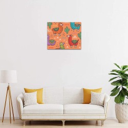 Frame Canvas Print 10x8 hanging on wall. Features a colorful pattern design, ideal for living room or bedroom decor.
