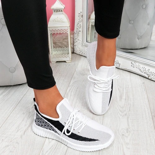 Summer Shoes Casual Breathable Running Sneakers Flying Shoes Women's Sports Shoes image 4