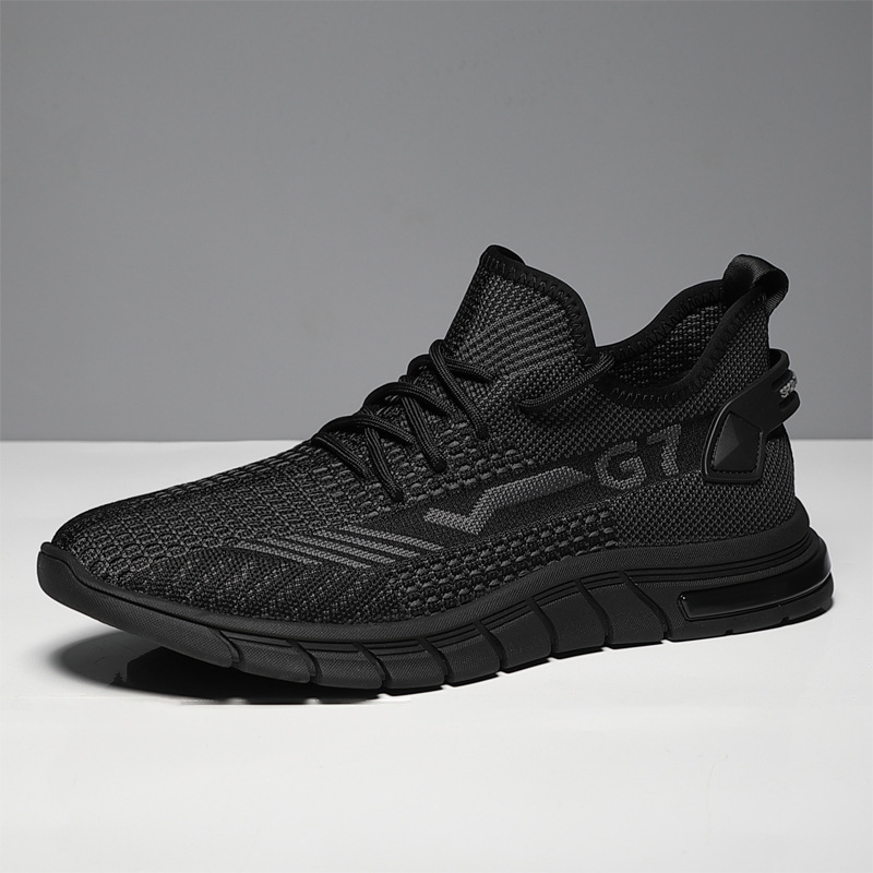 Flying Woven Sports Men's Shoes Summer Breathable Casual Shoes Trend Mesh Coconut Shoes Men's Running Shoes image 4