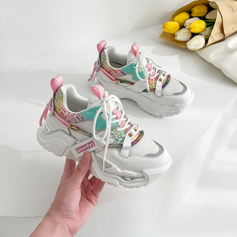 Casual Sports Shoes Women's All-Match Small White Shoes Summer Leather Trendy Shoes image 5