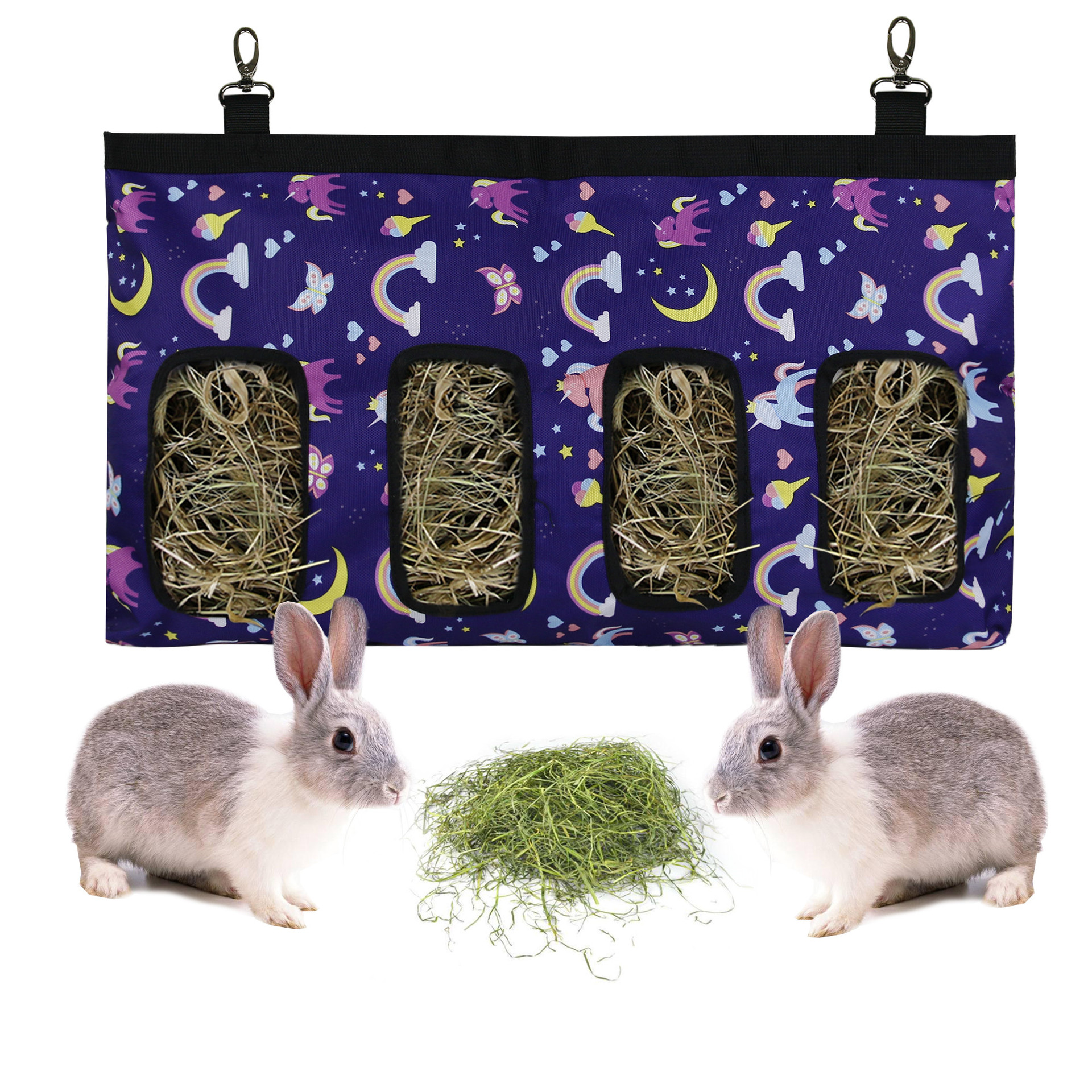 Rabbit Hay Bag Food Bag Feeding Bag Pet Hanging Bag Feeder Bag