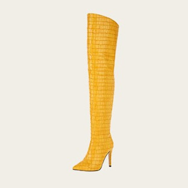 Shoes Women's Sexy Pointed Toe Stiletto High-Heeled Over-The-Knee Boots Shoes image 5