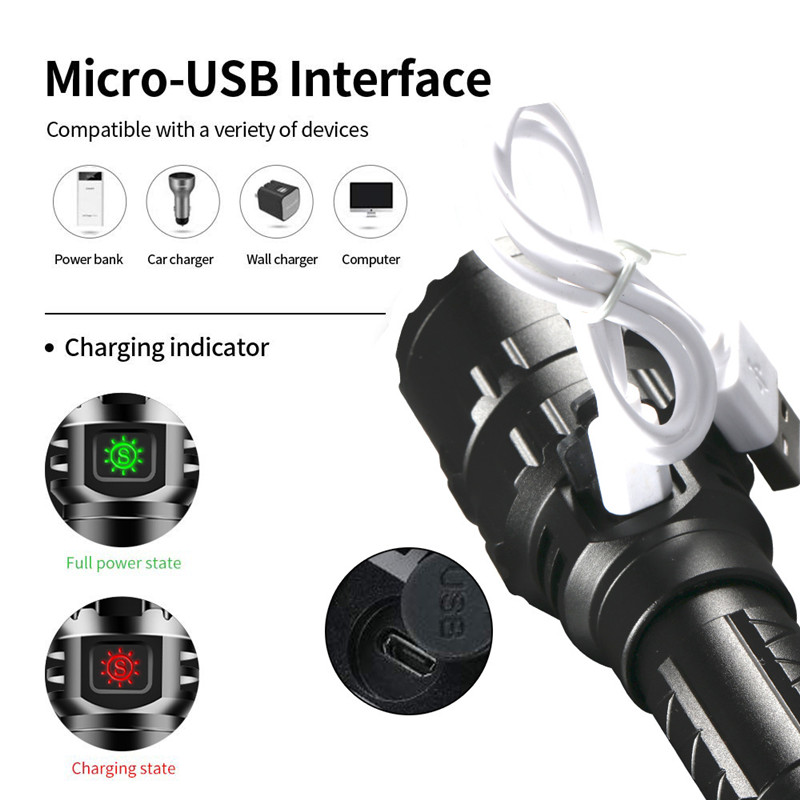 Mini-Langstrecken-USB-Ladegerät, 10 W, Aluminiumlegierung, LED-Taschenlampen-Set-4.jpg
