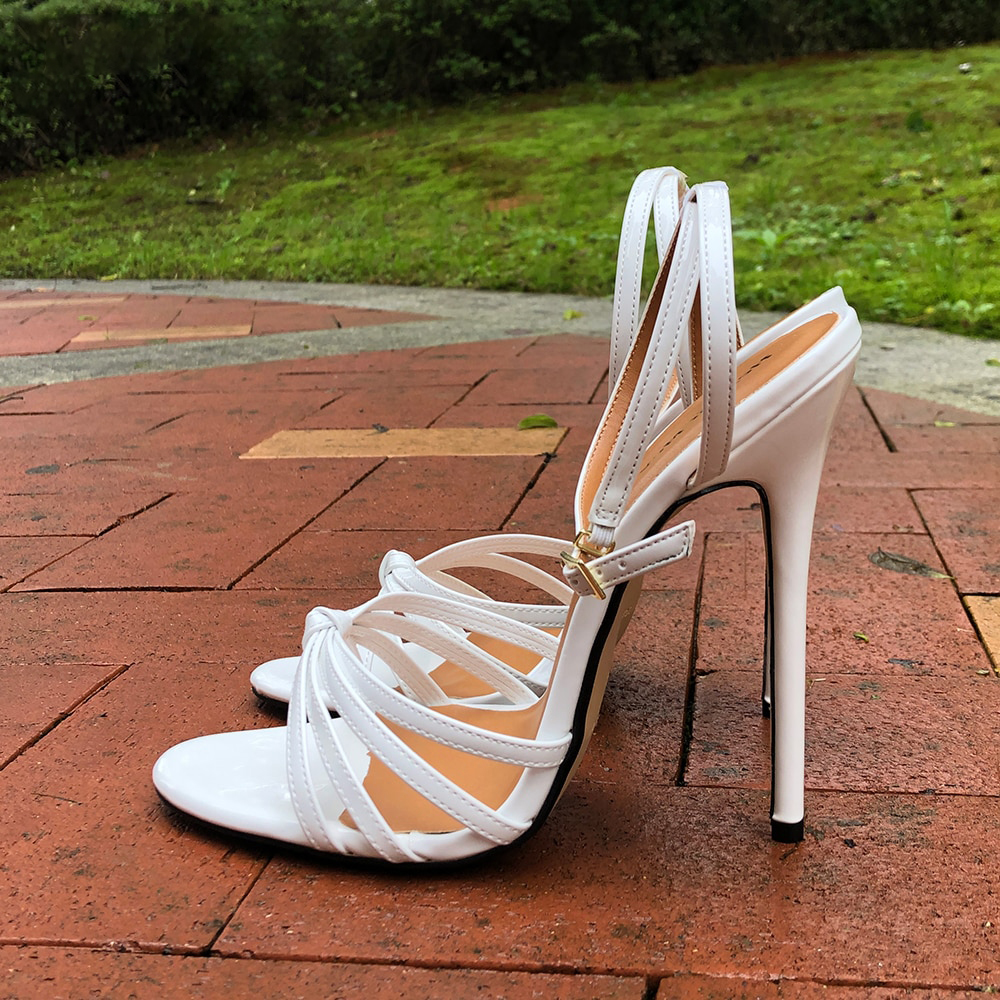 Tikicup 39-48 Drag Queen Cross-dresser Sexy Stiletto Sandals Pumps Women 13.5cm Extremely High Heel Summer Shoes