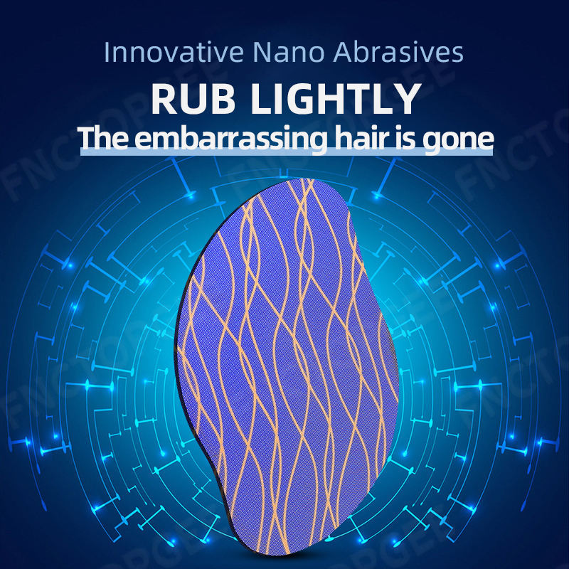 Close view of nano abrasive crystal rubbing surface