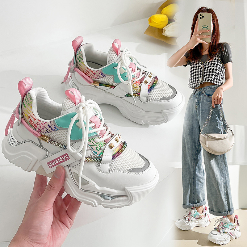 Casual Sports Shoes Women's All-Match Small White Shoes Summer Leather Trendy Shoes image 3