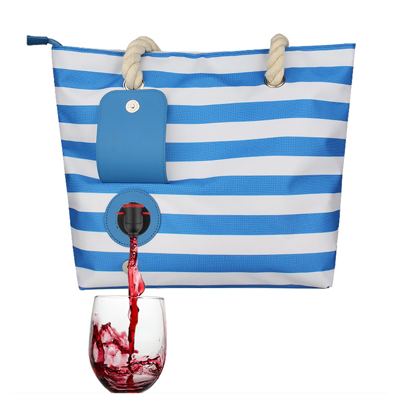 Christmas Red Wine Bag Insulated Portable Picnic Hand-Held Beach Red Wine Bag