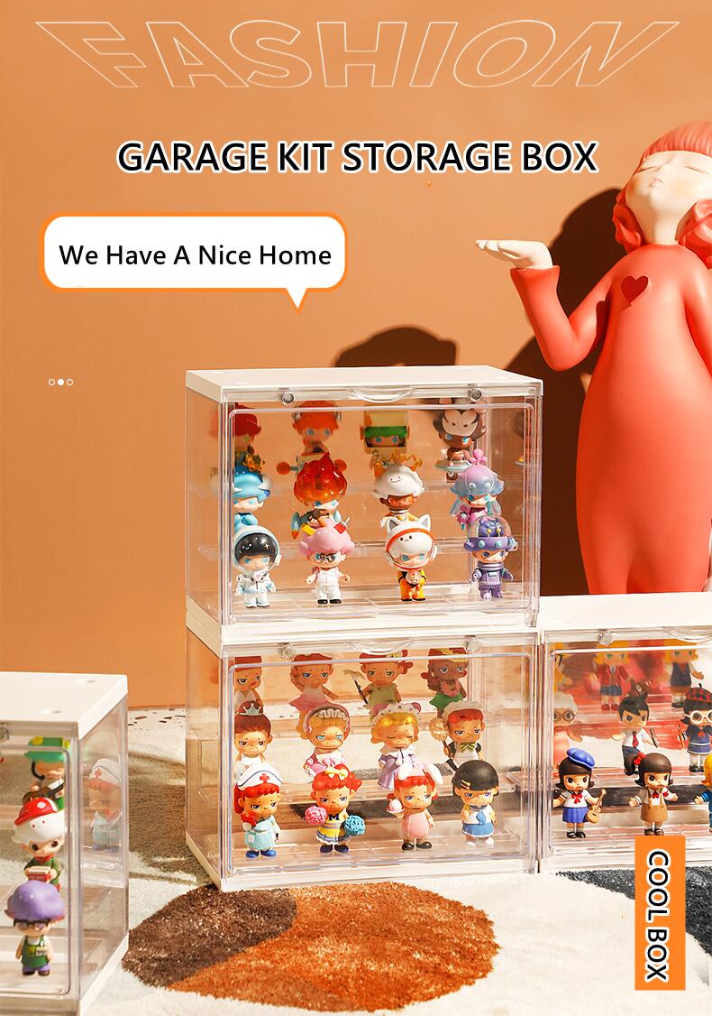 Garage Kit Acrylic Large Shelves Model Toy Storage Display Cabinet