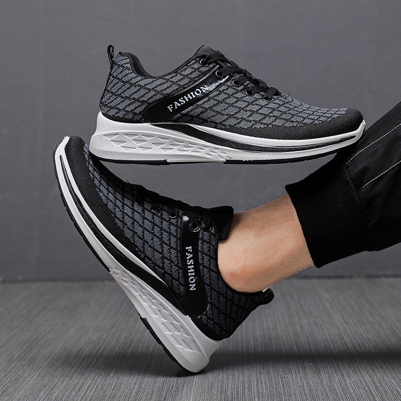 Spring And Autumn Casual Shoes Mesh Breathable Running Shoes Sports Shoes Men