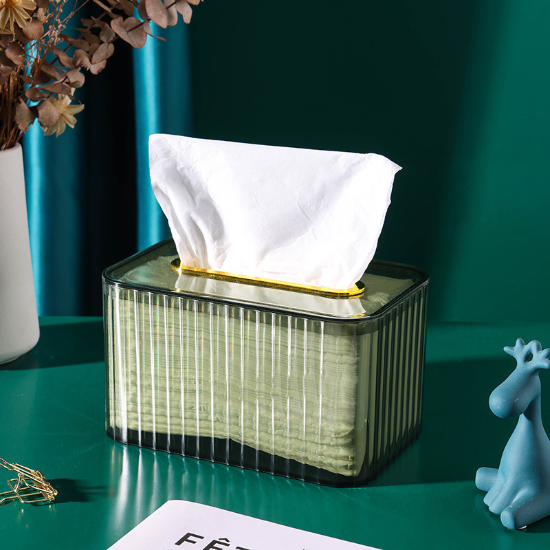 Household Tissue Box Storage Box Living Room Coffee Table Creative Storage Box Bathroom Spring Paper Box